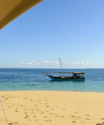 Sandbank beach with a view