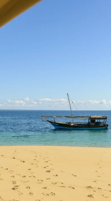 Sandbank beach with a view