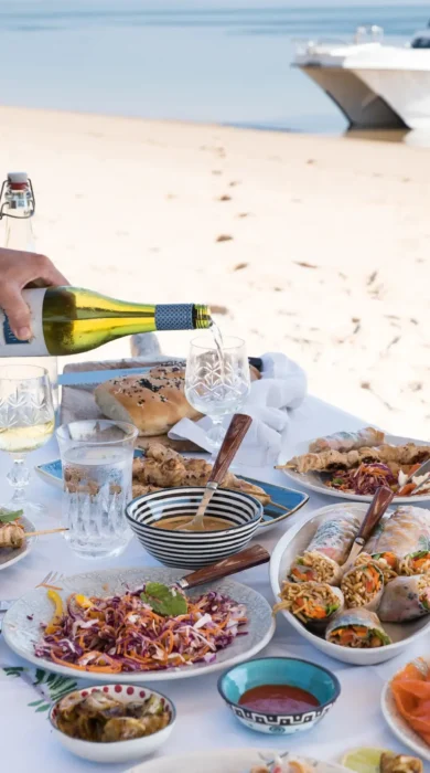 beach picnic, colina verde, bazaruto, mozambique