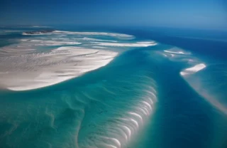 helicopter view, bazaruto beach, mozambique safari holidays
