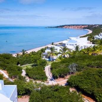 aerial view of vilanculos beach, mozambique safaris