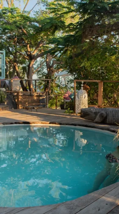 pool lounging, kaya mawa, malawi