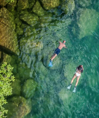 Swimming, Pumulani Lodge, Lake Malawi, Malawi