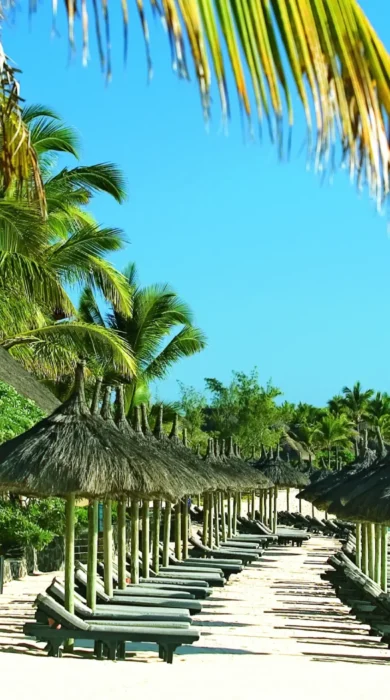 belle mare plage beach view 1