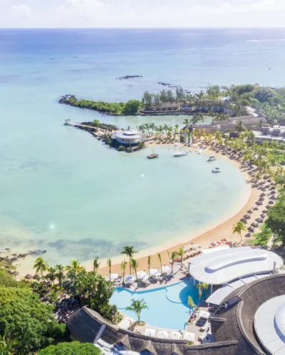 aerial shot, lux grand guabe, north coast, mauritius, africa safaris