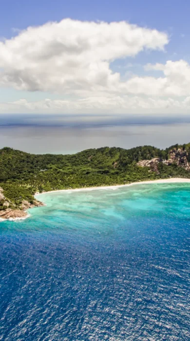 North island view seychelles yellow zebra safaris