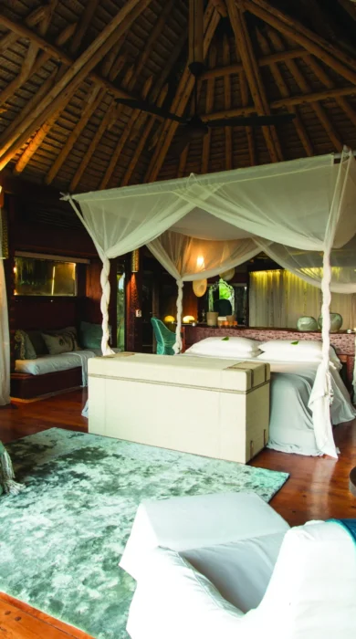 north island seychelles bedroom yellow ebra safaris