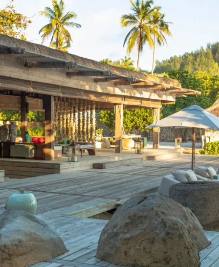 North Island Piazza seychelles yellow zebra safaris