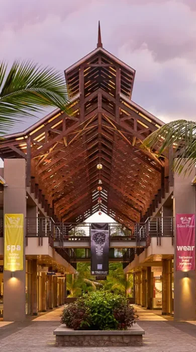 entrance, eden bleu hotel, mahe, the seychelles