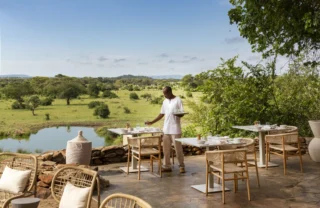 Outside dining, Singita Faru Faru, Tanzania luxury