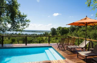 Swimming pool, Chobe Elephant Camp, Chobe, Botswana