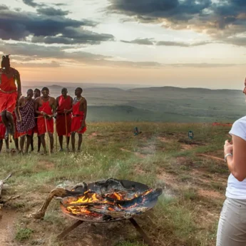 Maasai Warriors, &Beyond Serengeti Under Canvas, Serengeti, Tanzania