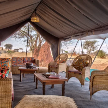 Lounge, Nasikia Mobile Migration Camp, The Serengeti, Tanzania