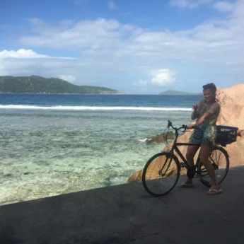 Cycling, La Digue, Seychelles