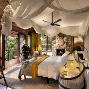 Bedroom at Morukuru Lodge, Madikwe