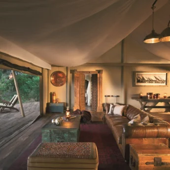 Interior Tent, Zarafa Camp, The Linyanti, Botswana