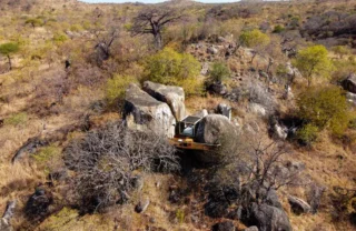 Aerial View Rock House, Ikuka Safari Lodge, Ruaha National Park,