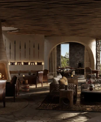 Lounge, Suyian Lodge, Laikipia, Kenya