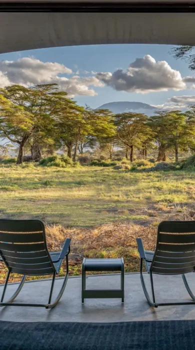 Tent View, Angama Amboseli, The Chyulu Hills, Kenya