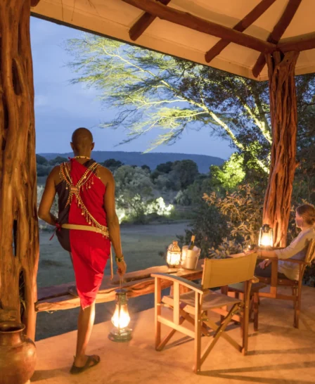 balcony view, mara bush houses, maasai mara, kenya