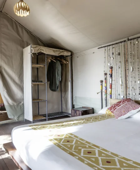 bedroom basecamp maasai mara kenya yellow zebra safaris