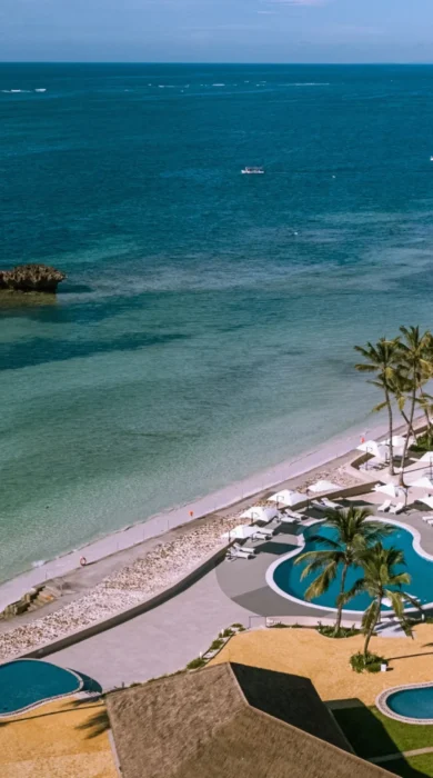 aerial view, hemingways watamu, malindi and watamu beach, kenya