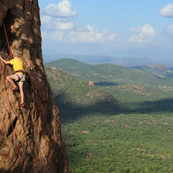 Rock climbing adventure with Karisia Walking Safaris