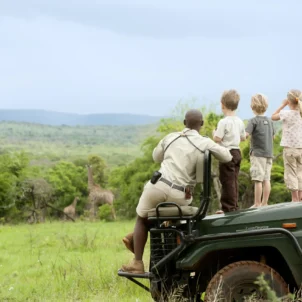 children on a game drive, ultimate south africa family safari