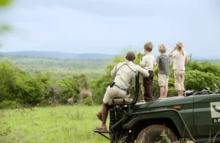 children on a game drive, ultimate south africa family safari