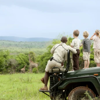 children on a game drive, ultimate south africa family safari