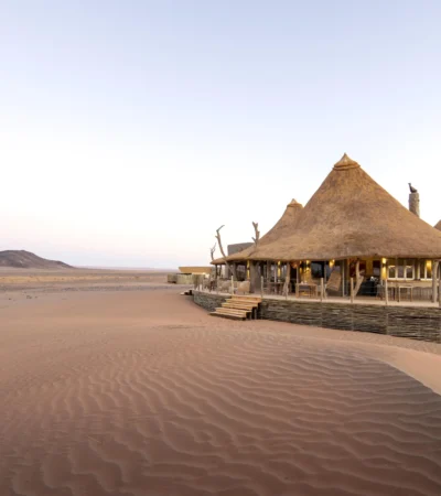 lodge exterior, wilderness little kulala, sossusvlei, namibia