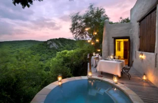 private plunge pool, phinda game reserve safaris