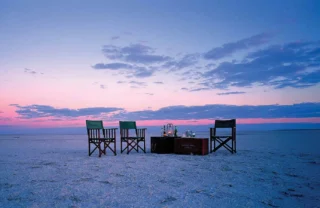 sundowners picnic, Makgadikgadi Salt Pans, botswana safaris