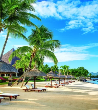 sun loungers, oberio beach, north coast mauritius safaris