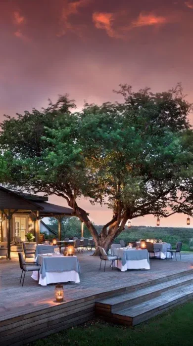 sundown dining, and beyond kirkmans kamp, south africa