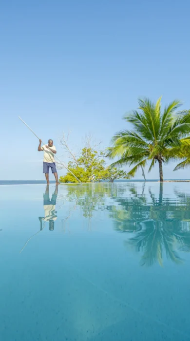 Pool, Manda Bay, Lamu Archipelago, Kenya