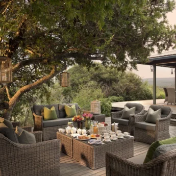 Kwandwe Ecca Lodge outdoor terrace