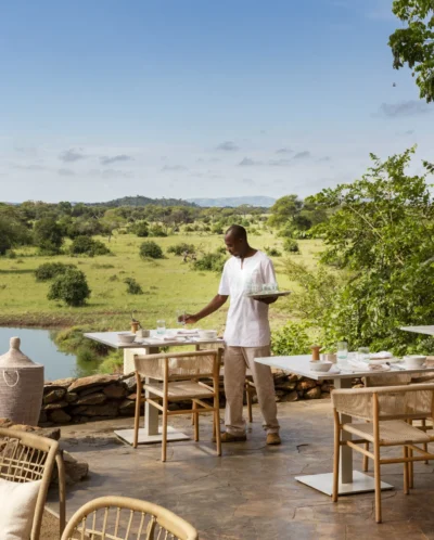 Singita Faru Faru Lodge Outside Dining Area