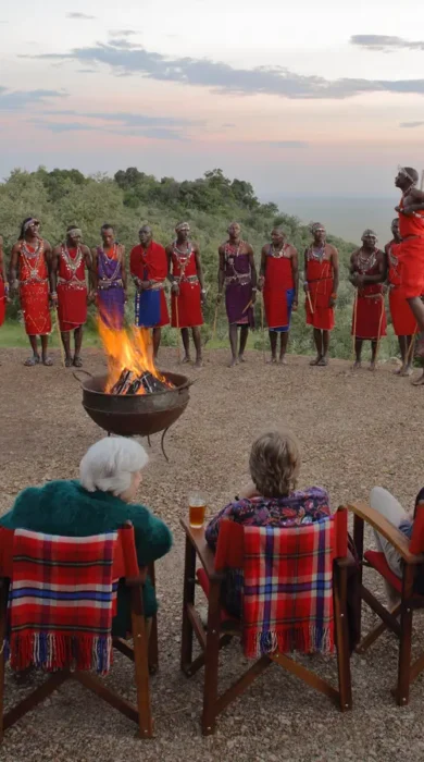Tribesmen, Angama Mara, Greater Mara Conservancies, Kenya