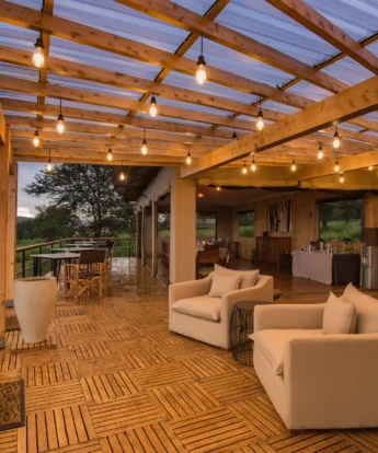 dunia camp main area tanzania yellow zebra safaris
