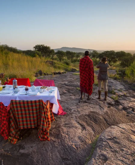bush dining, Elewana Serengeti Pioneer Camp, the serengeti, tanzania