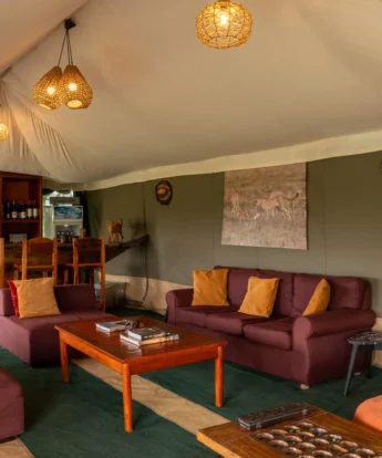 Lounge, Nasikia Mobile Migration Camp, Serengeti, Tanzania