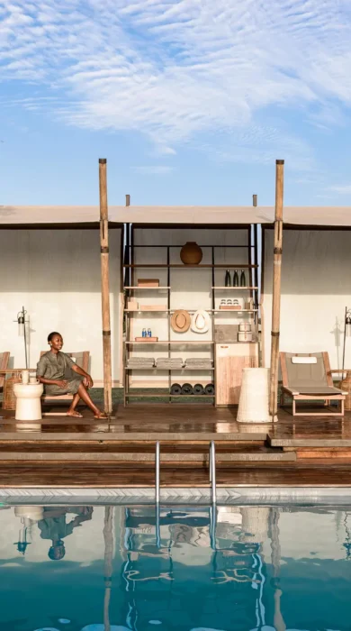 pool, singita sabora tented camp, tanzania