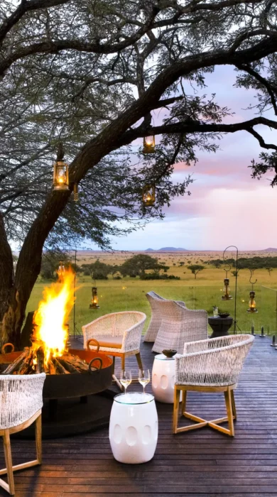 singita serengeti house tanzania fire pit