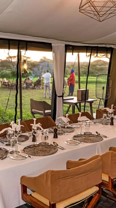 dining table, lemala ndutu, the serengeti, tanzania