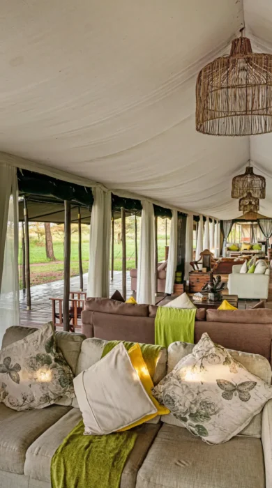 lounge, lemala ewanjan camp, the serengeti, tanzania