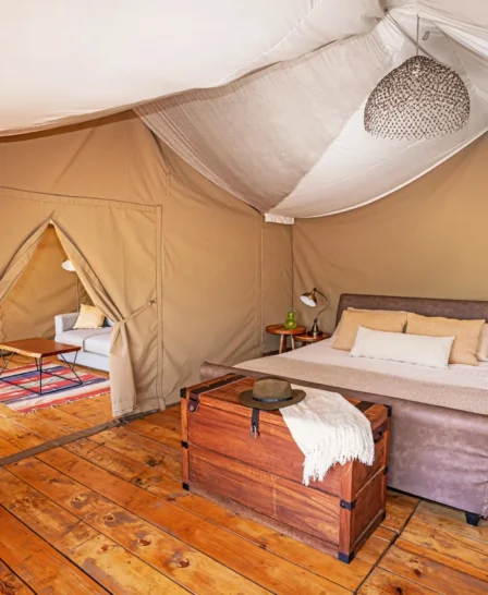 double bedroom, lemala ewanjan camp, the serengeti, tanzania