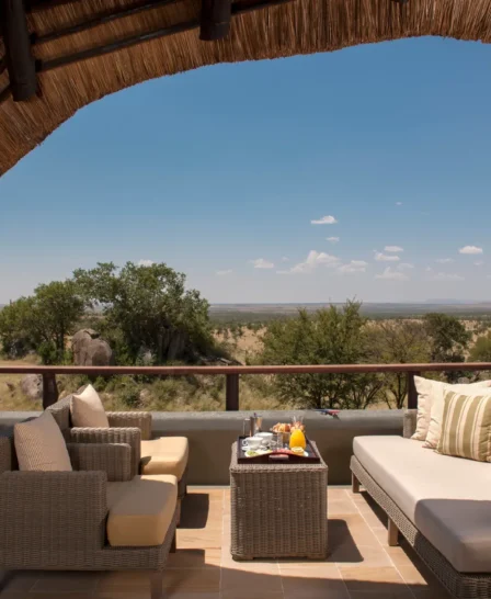 balcony area, four seasons serengeti, tanzania