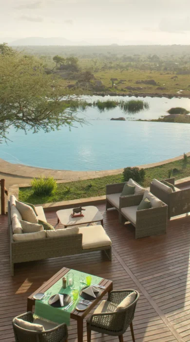pool area, four seasons serengeti, tanzania