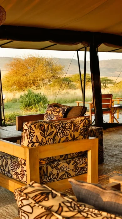 the lounge area, nyikani camp central serengeti, tanzania